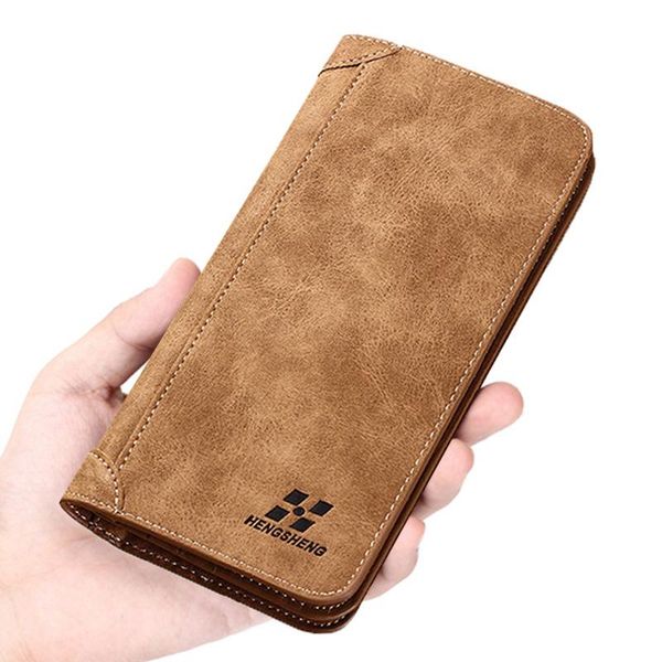 

men vintage wallets long men purses male clutch pu leather wallet man business style cards holders male coin purse, Red;black