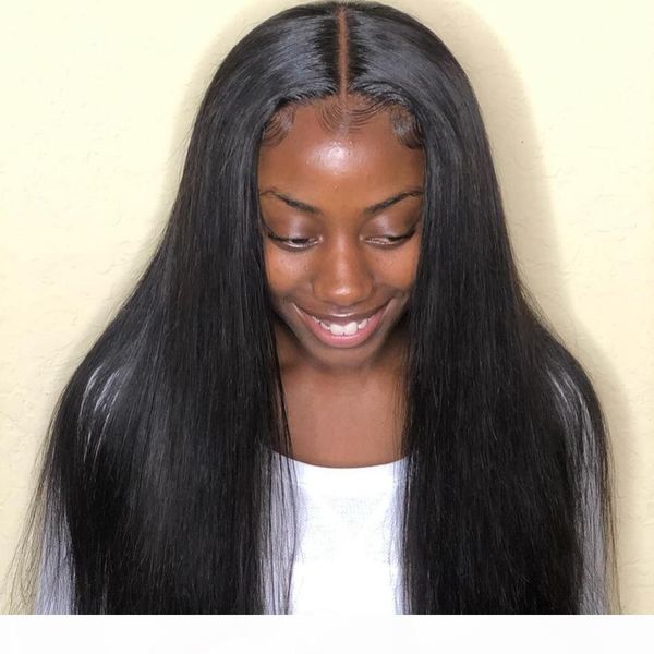 

парик шнурка с поддельными скальп lacefront straight перуанский волос remy glueless длинные прямые 13x6 фронтальная поддельный скальп парики, Black;brown