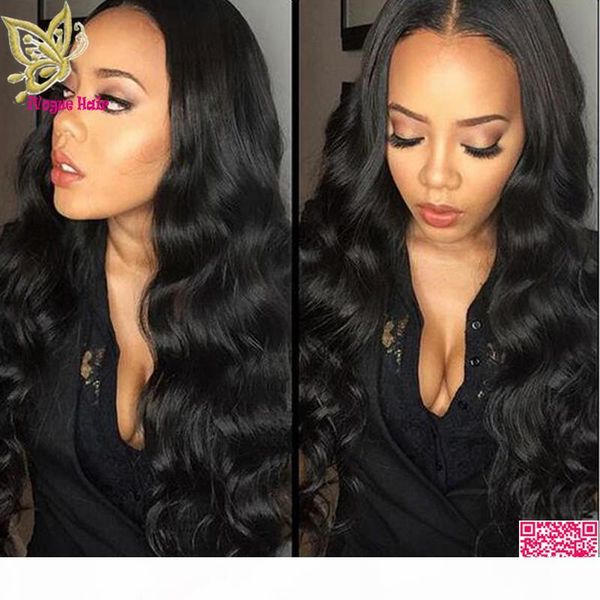 

human hair full lace wigs deep wave malaysian unprocessed human hair lace front wigs with bleached knots baby hair, Black;brown