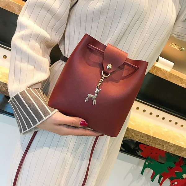 

mini women fashion solid deer cover crossbody bag hand shoulder phone coin bolsos mujer