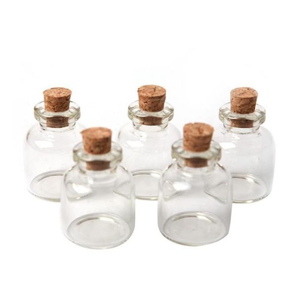 

5pcs 4ml mini glass wishing bottle cork ser empty sample jars diy pendants storage vial wedding home decoration jllori