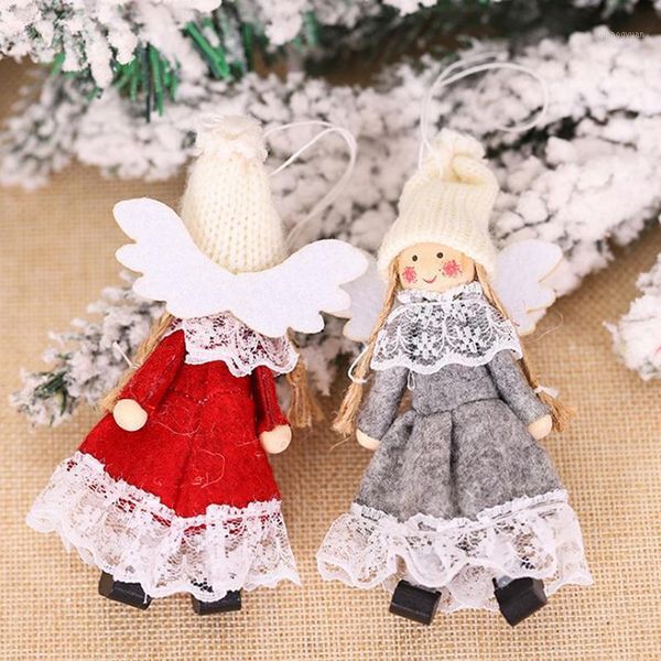

1pcs fashion christmas angel pendant creative boy girl christmas tree pendant doll1