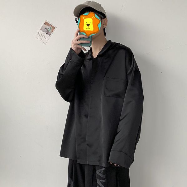 

long sleeve 2021 spring new male retro plaid shirt young men's clothes campus 18hi, White;black