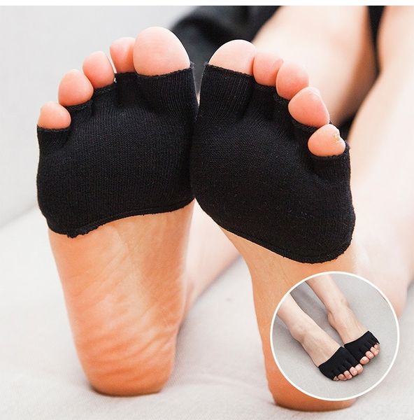

xtotc мужские высокий женский высокий каблук носки носки лодки socksfive палец и toesuper невидимый мелкий рот лодки socksanti скольжения зе, Black