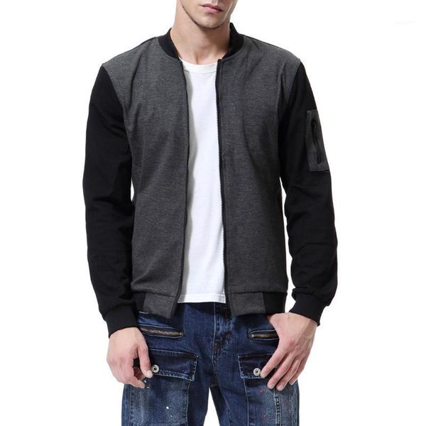 

new fashion students present jacket jaqueta masculina young long sleeves zipper bomber jacket dropshipping coat plus size3xl1, Black;brown