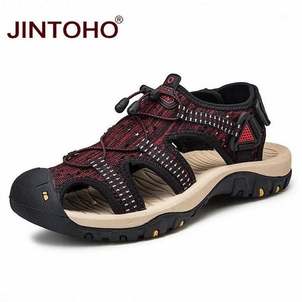 

jintoho summer men shoe fashion men sandals outdoor sport sandals large size mens shoes fashion man sandal1, Black