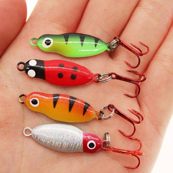 

gobygo 4 pcs/lot 50mm 5.7g fishing lure hard bait artificial bait fishing tackle artificial lures small ice fish jllkwq