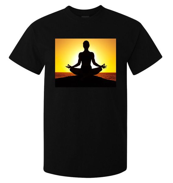 

rising sun yoga meditation sun greeting men's woman's available black cool casual pride men fashion sport hooded sweatshirt hoodie