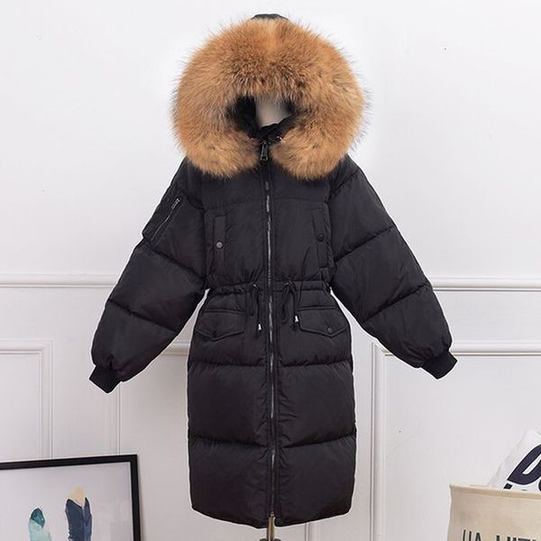 

women's winter coat 2019 real natural raccoon" "warm white brown fluffy coat" "thick woman
