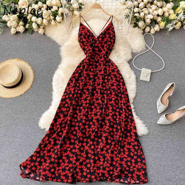 

french vintage print long dress women high waist hip a line vestidos v neck shoulder strapless sleeveless camis robe, Black;gray
