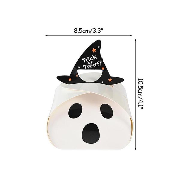 

10pcs halloween candy box бумажные подарочные коробки trick or treat дети подарков тыквы призрак конфеты сумки хэллоуин украшения для вечери