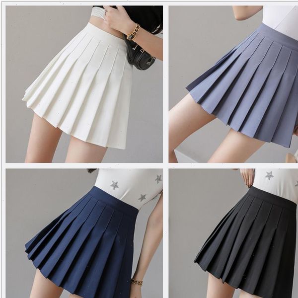 

skirt girls a lattice short dress high waist pleated tennis skirt uniform with inner shorts underpants for badminton cheerleader, Black