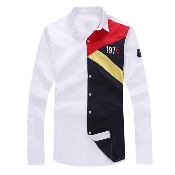 

men chemise men shirt full sleeve nice cotton fashion casual smart big size  to 3xl factory selling, White;black