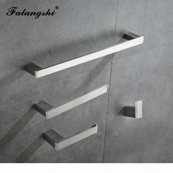 

brush nickel bathroom hardware set 304 stainless steel robe hook paper holder towel bar matte black screwed wall mounted wb8852 bbyboo