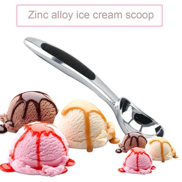 

digging handhold dessert zinc alloy portable heavy duty home black handle spoon professional kitchen tool ice cream scoop