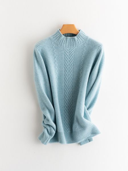 

2021 new women's sweater half pure mesh knitted nightdress purest wool newer style jkfu, White;black