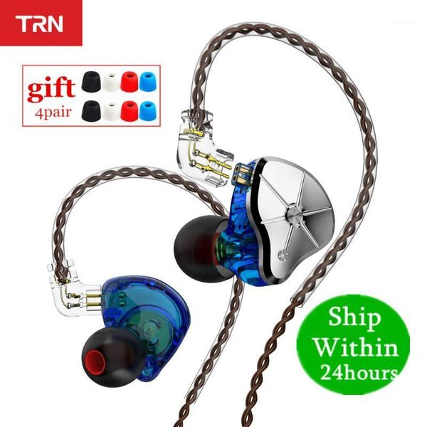 

trn stm 1ba+1dd hybrid driver in ear earphone hifi monitor running earphone earplug headset replaceable cable trn ba5 vx v90 st11
