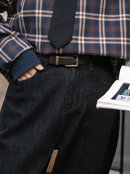 

you give work jeans fashion trend lazy belt women hong kong decoration adjustable smooth button, Black;brown