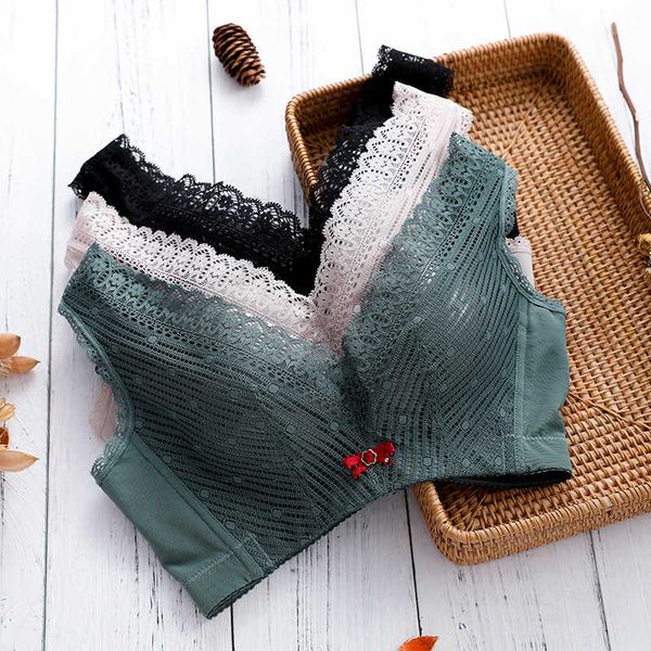 

beauty salon 2.0 lace no steel ring underwear women gather to support bra, Red;black