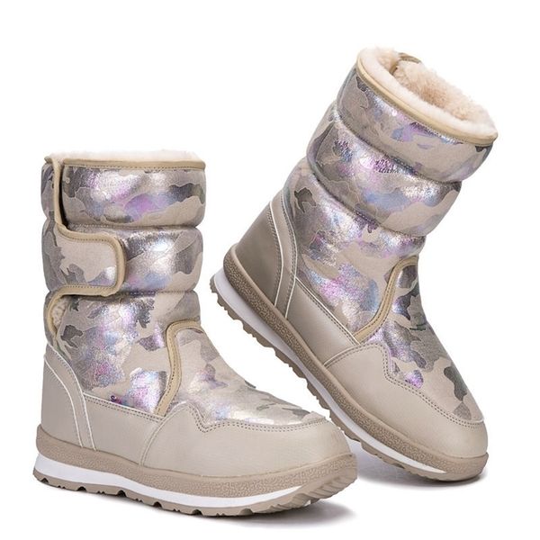 Обувь для девочек Новые сапоги Детские снежные ботинки зима теплая нескользятная подошве густой большой размер от 27 до 41 сапоги для девочек JSH-904 LJ201027