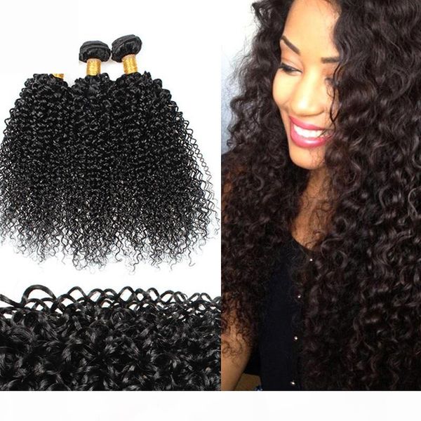 

new 7a brazilian hair products mongolian kinky curly hair extensions 3 4pcs afro kinky curly virgin human hair weaves natural black