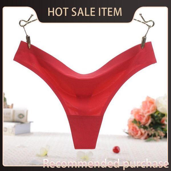 

thong low women ice silk g-string panty summer clothes rise dropship ultra thin lady underwear lingeries panties seamless jmntj