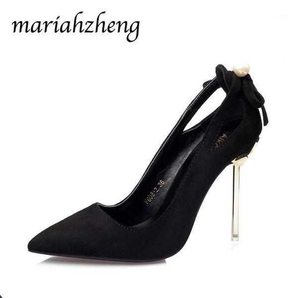 

leopard land 2020 spring fashion pointed hollow bow women's shoes suede stiletto heel pumps low-women's single shoes lsj1, Black