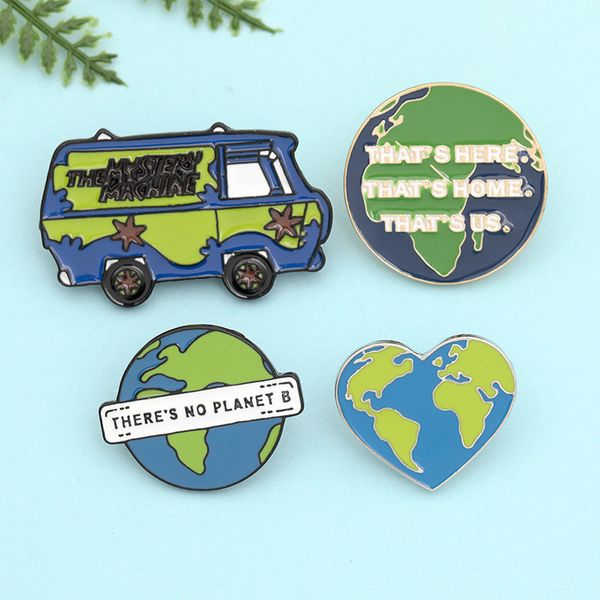 

экологическая защита земли броши pins set alloy эмаль броши для девочек для мальчиков jewelry симпатичные кнопки воротник рубашки значки наг, Gray