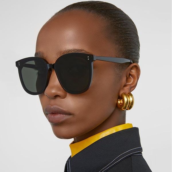 

2020 fashion brand designer rice nail glasses marÃ© girl round box net red sunglasses tide female glasses uv, White;black