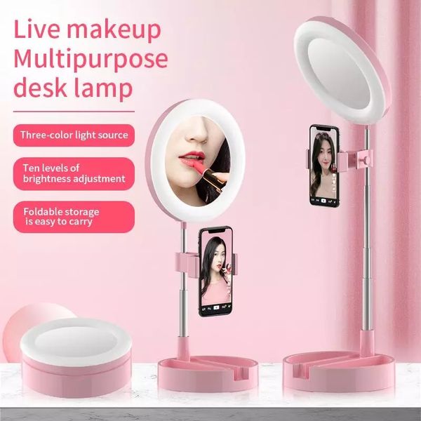 2020 Nova Tendência G3 Selfie Ring Light para Tiktok YouTube Vídeo Beleza Luz de Maquiagem Espelho Enchido Levante Recarregável Selfie Ring Light