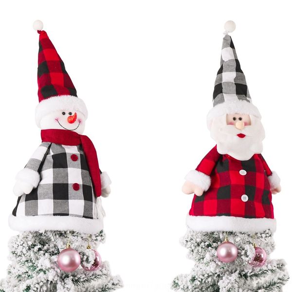 

hhn6w christmas tree star old man snowman ornaments red and black pendant pendant jewelry hat christmas hat tree plaid decorations i7qrk