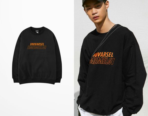 

2021 New Male and Female Jumpers Long Fashion Top P5EY, Black