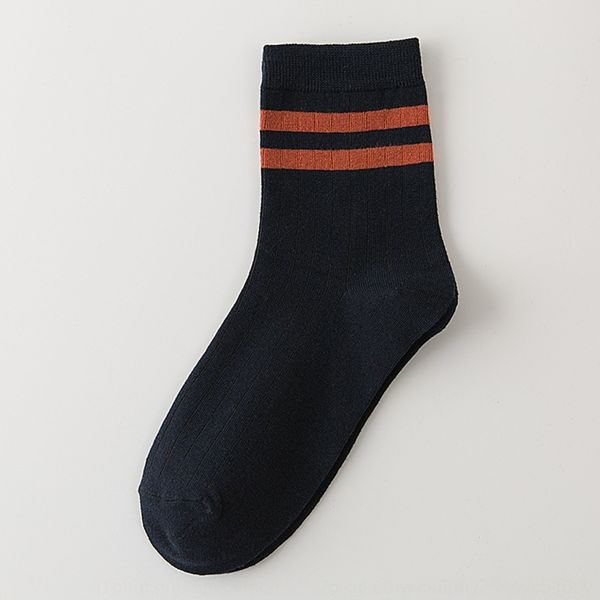 

nqeha men's bars parallel bar rib medium tube cotton casual pinstripe striped men's cotton socks parallel strip socks socks ak706, Black