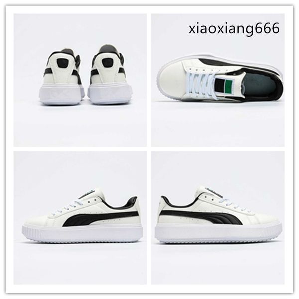 

2020 новый толстой подошве повседневный все соответствующие спортивные кожаные кроссовки классические мужские и женские туфли удобные и изыс, Black