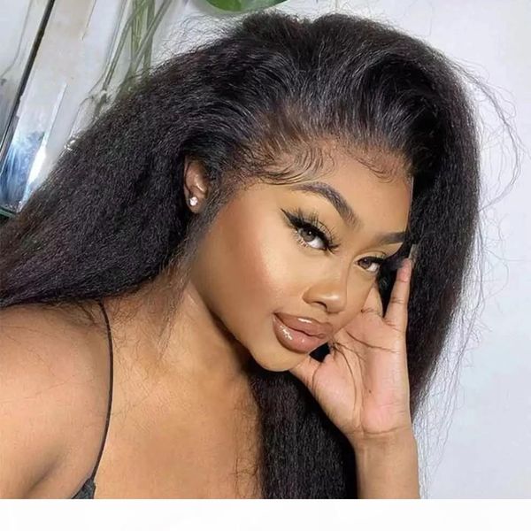 

brazilian human hair wigs kinky straight u part wig natural color glueless virgin hair u shape wigs, Black;brown