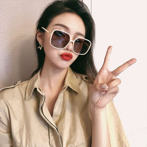 

large frame sunglasses for women's white trendy face in 2020, White;black