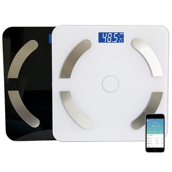 Yimeis Scale Floor Smart Fat Digital Eight Black Color Balance Connect Bilancia Bluetooth SE45001 Y200106