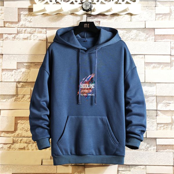 

harajuku sweatshirts hoodies men hip hop winter streetwear blue fashion hoodie mens japanese hooded letter print hoodiee kg-562, Black