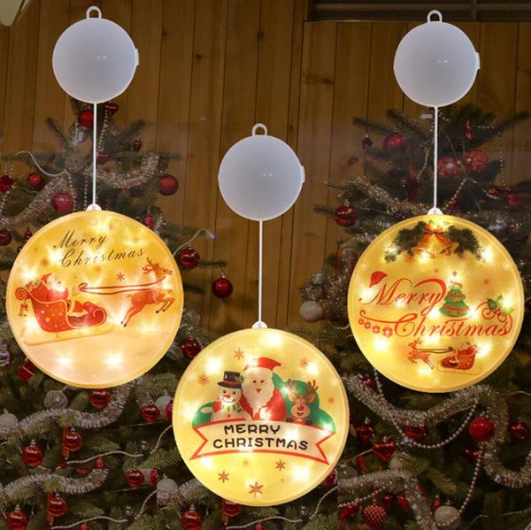 6 estilo novidade xmas diodo emissor de luz pendurado decorações de festival de festas de Natal luzes pendentes festa pendurado ornamento parede decoração lâmpada decorativa luz decorativa