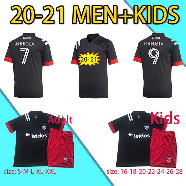 

2021 dc d.c. united soccer jerseys 2020 d c home gressel 31 flores 10 arriola 7 kamara 9 mls jersey football shirts, Black;yellow