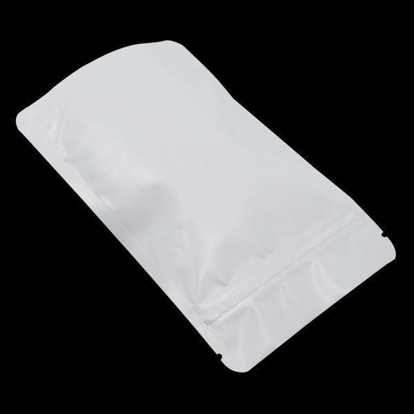 

25pcs 2334cm large size matte white black stand up pure aluminum foil zip lock package bag mylar sundries food storage pouch h bbydxa