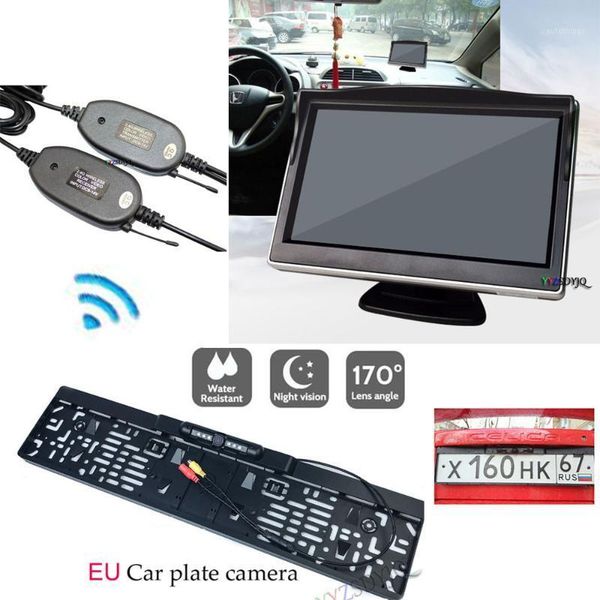 

3 in 1 wifi wireless rear view camera vehicle monitor video system car parking monitor with license plate camera1