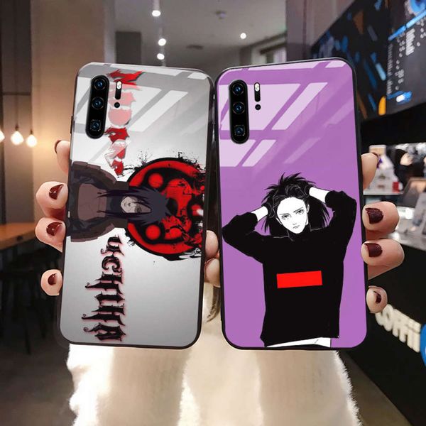 

naruto's six strip, yu zhibo's writing wheel eye mobile phone case huawei 30 20 10pro youth glory 9x 8x 7x glass v30 v20