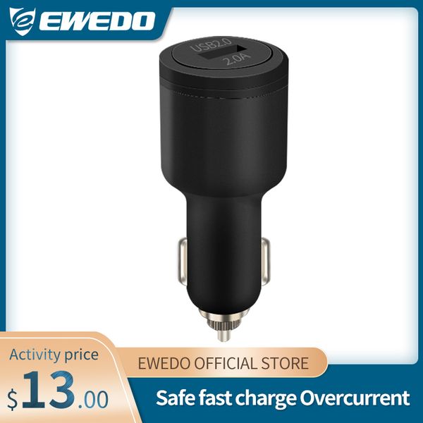 

ededo usb car charger 2.0a fast charging mobile phone accessories for samsung huawei xiaomi usb-car-charger adapter qc2.0