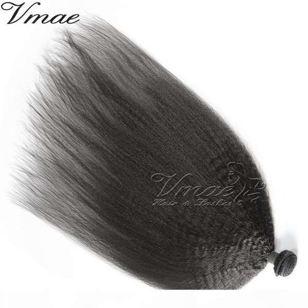 

vmae indian remy virgin human hair bundles virgin natural color kinky straight weft human hair extension, Black