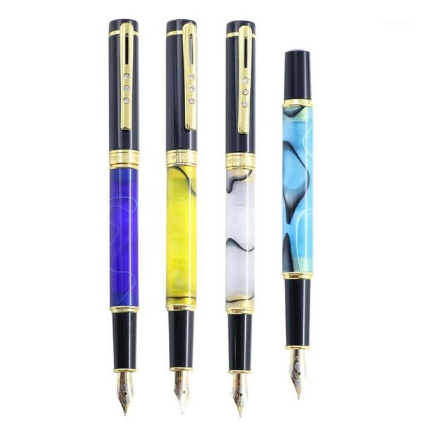 

fountain pens pen 0.5mm f nib gold trim acrylic office school supplies1