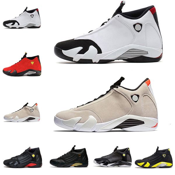 

14 14s black toe fusion varsity red suede thunder men basketball shoes cool grey dmp candy cane sneakers size 8-13, White;red