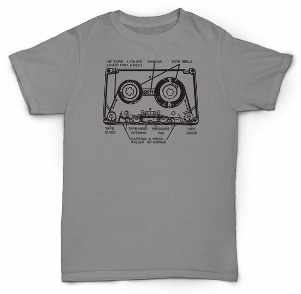 

sport new brand-clothing tee shirts print t shirt men tape cassette retro 80's vinyl soul jazz rap movie t-shirt