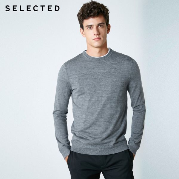 

selected new italian merino wool sweater men pure color male pullovers knitwear clothes s | 418424503 201007, White;black