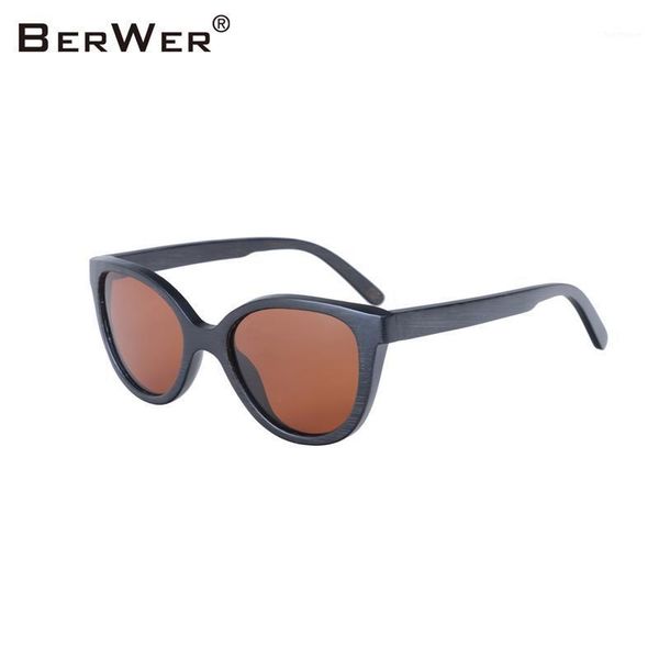 

berwer bamboo sunglasses polarized vintage black sun glasses wood woman 2020 butterfly woman sunglasses wooden glasses1, White;black